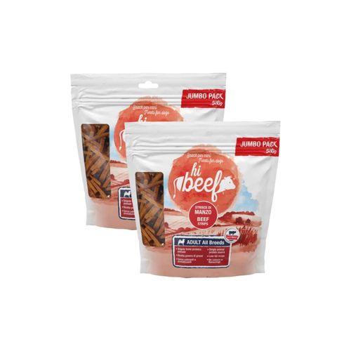 Kit Risparmio 2x500G Hi Beef Dog Snack Strisce
