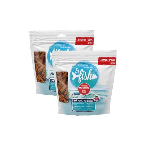 Kit Risparmio 2x500G Hi Fish Dog Snack Strisce