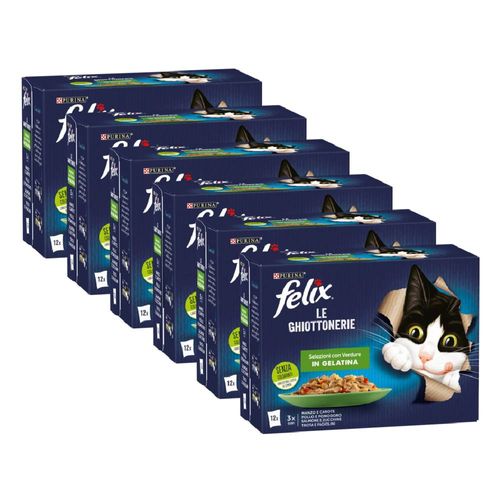 Kit Risparmio 72x85G Felix Le Ghiottonerie Cat Busta Multipack