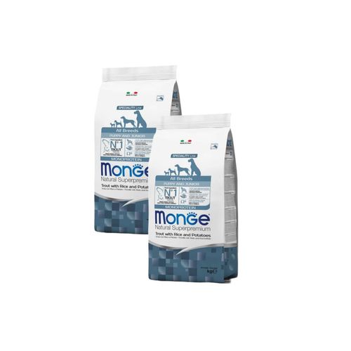 Kit Risparmio 2x12KG Monge Natural Superpremium Puppy e Junior Trota