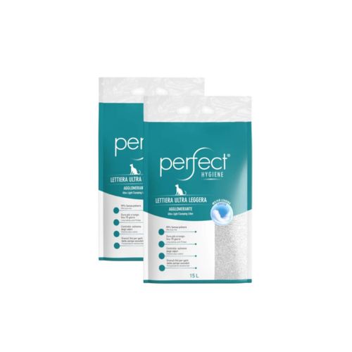 Kit Risparmio 2x15L Perfect Lettiera Gatto Agglomerante