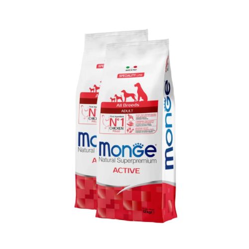 Kit Risparmio 2x12KG Monge Natural Superpremium Active Adult All Breeds