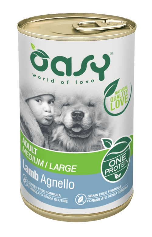 Oasy Adult Medium Large One Protein Lattina 400G