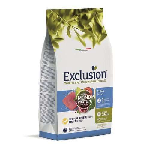 Exclusion Dog Mediterraneo Monoprotein Medium Adult al Tonno