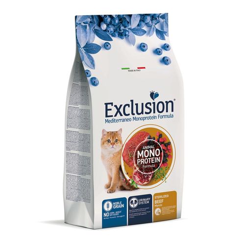 Exclusion Cat Mediterraneo Monoprotein Adult Sterilized al Manzo