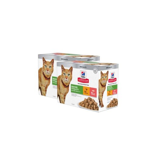 Kit Risparmio 24x85G Hill's Science Plan Senior Vitality Cat