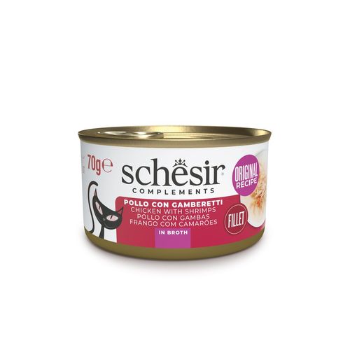 Schesir Cat Complements in Brodo Lattina Multipack 12x70G