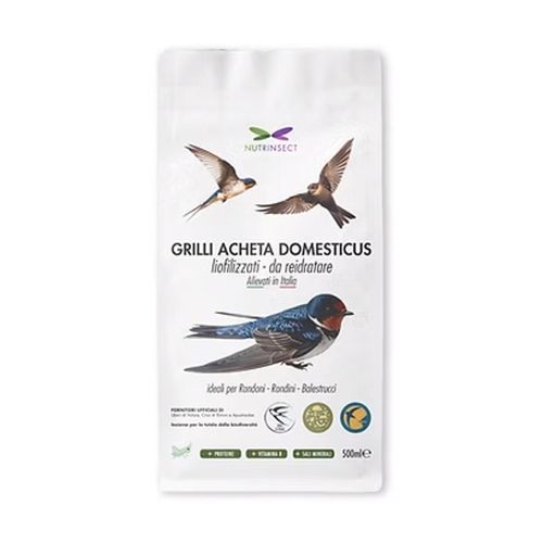 Nutrinsect Mangime Uccelli Grilli Liofilizzati