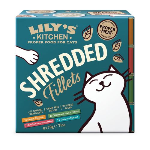 Lily's Kitchen Cat Shredded Fillets Lattina Multipack 8x70G