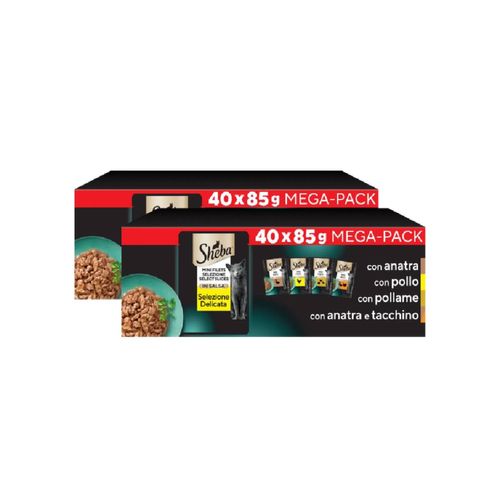 Kit Risparmio 80x85G Sheba Cat Selezione Delicata