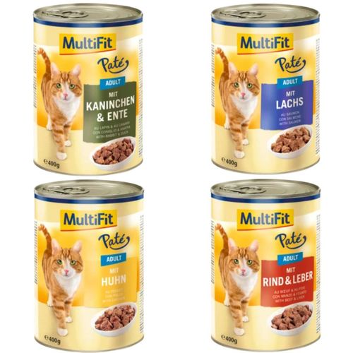 Set Prova Multigusto 4x400G Multifit Gatto Adulto Paté