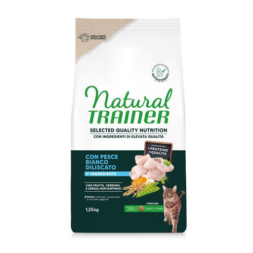 Natural Trainer Selected Gatto Sterilised Pesce