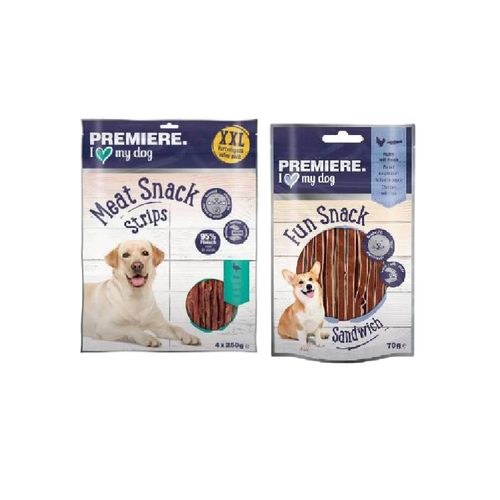 Set Prova Multigusto Premiere Snack Cane 1KG Strips + 70G Sandwich