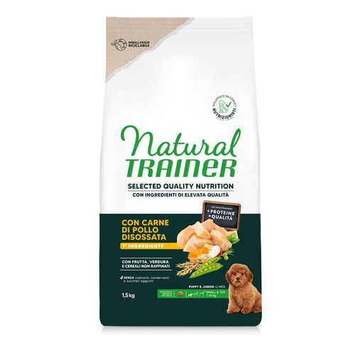 Natural Trainer Selected Quality Puppy & Junior Small & Toy con Pollo