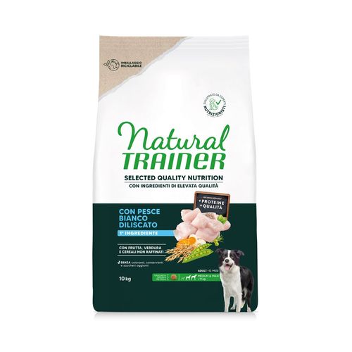 Natural Trainer Selected Quality Cane Medium & Maxi con Pesce Bianco