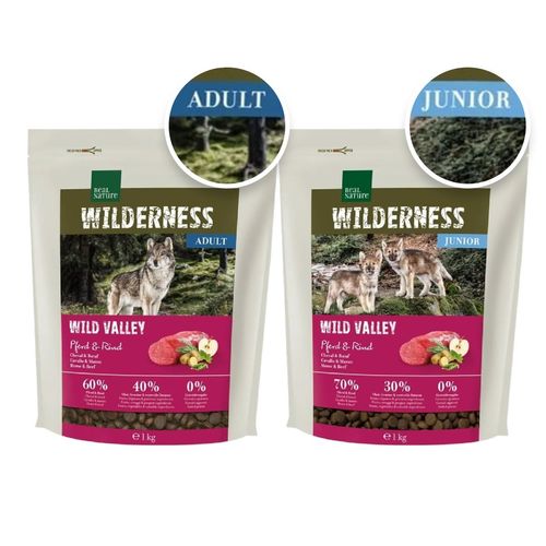 Kit Transizione 2x1KG Puppy Adult Dog Real Nature Wilderness