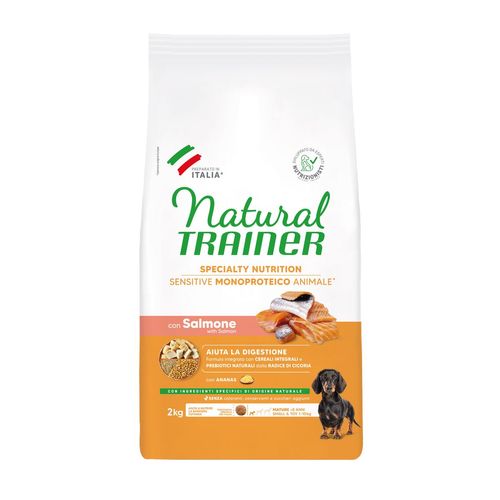 Natural Trainer Sensitive No Gluten Mini Mature con Salmone