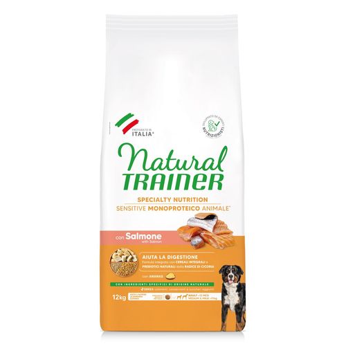 Natural Trainer Sensitive No Gluten Medium&Maxi Adult con Salmone