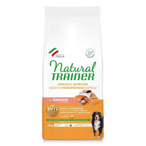 Natural Trainer Sensitive No Gluten Medium&Maxi Mature con Salmone