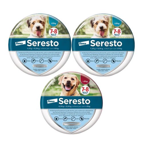 Kit Risparmio Seresto Cane 2PZ 38CM e 1PZ 70CM