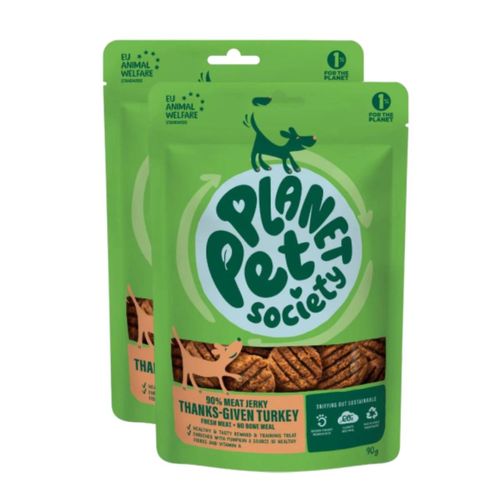 Kit Risparmio 2x90G Planet Pet Society Snack Dog Jerky