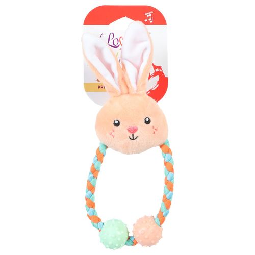 Lovedì Gioco Puppy Coniglio Corda Rosa Primi Morsi