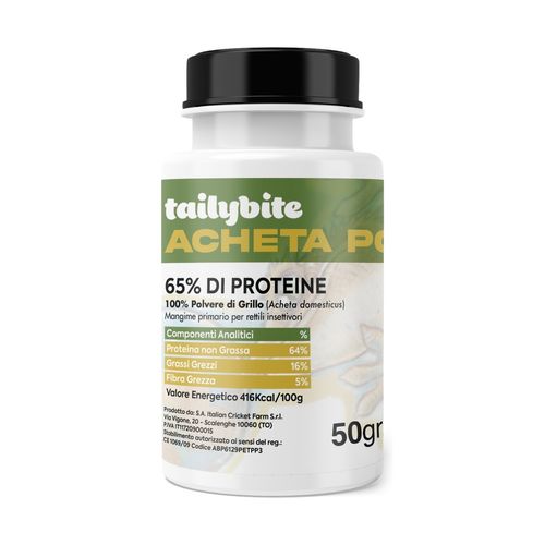 Tailybite Acheta Power Dust Mangime Primario per Rettili