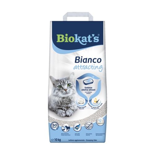 Biokats Lettiera Agglomerante Bianco Attracting