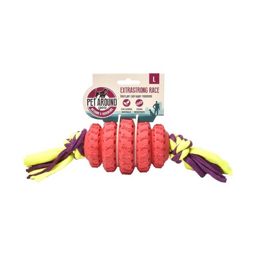 Pet Around You Gioco Cane Corda Extra Strong Race Rosso