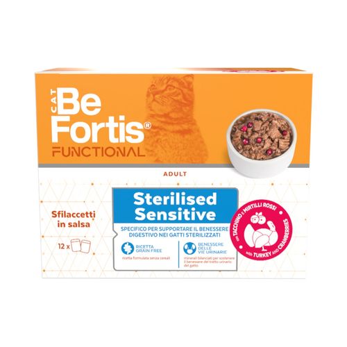 BeFortis Functional Sterilised Cat Sensitive Busta Multipack 12x85G
