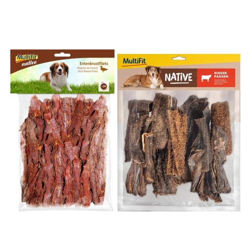 Set Prova Multigusto 750G+1KG Multifit Snack Cane Native Filetti e Rumine