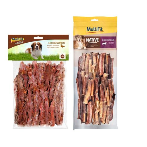 Set Prova Multigusto 400G+1KG Multifit Snack Cane Native Filetti e Nervo