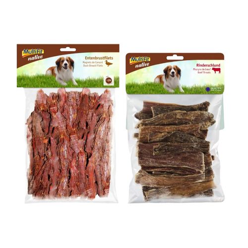 Set Prova Multigusto 500G+750G Multifit Snack Cane Native Filetti e Faringe Manzo