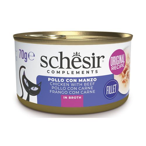 Schesir Cat Complements Lattina in Brodo Multipack 12x70G