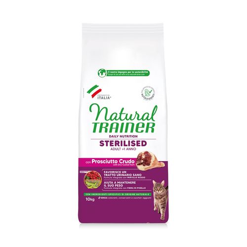 Natural Trainer Gatto Sterilised Prosciutto