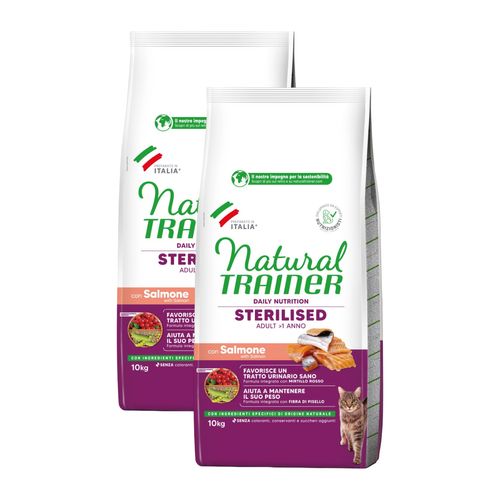 Kit Risparmio 2x10KG Natural Trainer Gatto Sterilised
