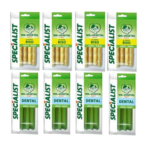 Set Prova Multigusto 8x80G Amico Veg Specialist Snack Cane Medium/Maxi