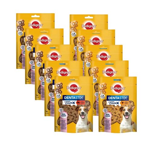 Set Prova Multigusto 10x68G Pedigree Small Dog Dentastix Snack Chewy Chunx