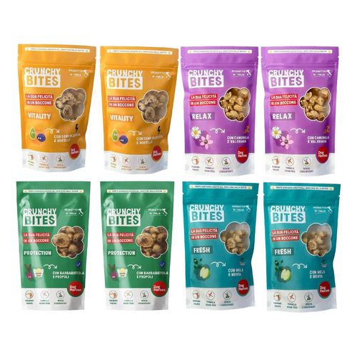 Set Prova Multigusto 8x80G Dog Heroes Snack Cane Crunchy Bites