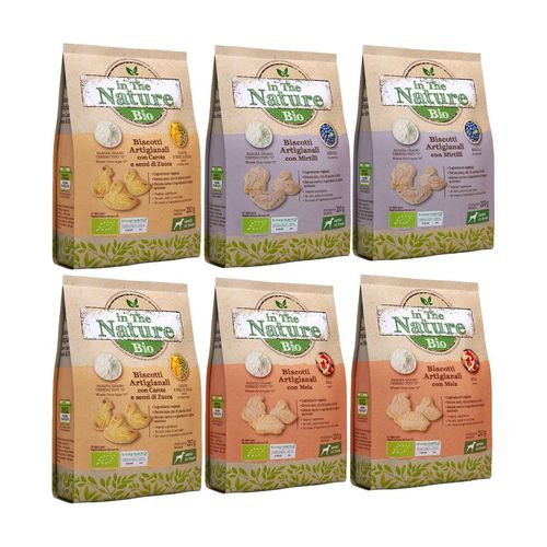 Set Prova Multigusto 6x210G In The Nature Bio Dog Biscotti Artigianali