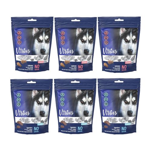 Set Prova Multigusto 6x150G Virtus Dog Crunchy Snack Pesce