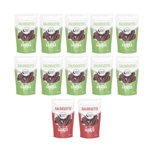 Kit Multigusto 12x80G ViVi Dog Snack Salsiccette