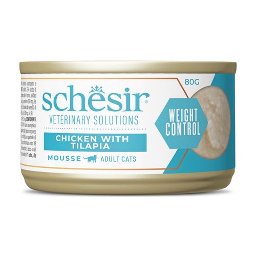Schesir Veterinary Solutions Weight Control Cat Mousse Lattina 80G