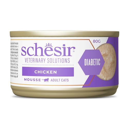 Schesir Veterinary Solutions Diabetic Cat Mousse Lattina 80G
