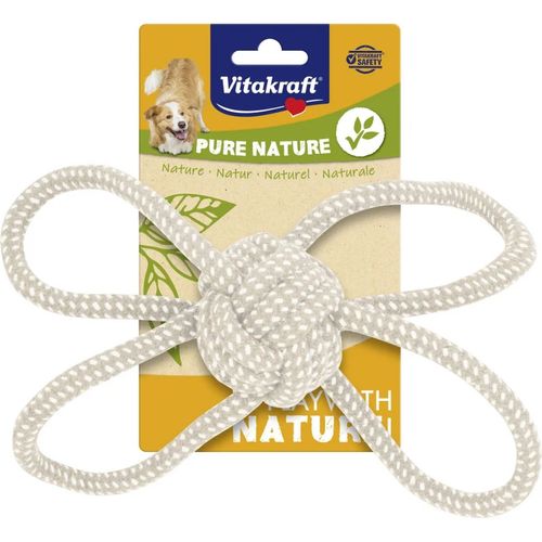 Vitakraft Gioco Cane Pure Nature Palla con Fiocchi