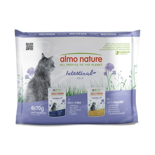 Almo Nature Cat Holistic Digestive Help Busta Multipack 6x70G