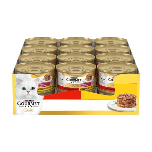 Gourmet Gold Intrecci Cat Lattina Multipack 24x85G