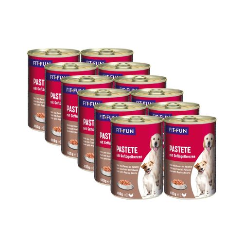 Kit Risparmio 12x400G Fit+Fun Dog Paté Lattina