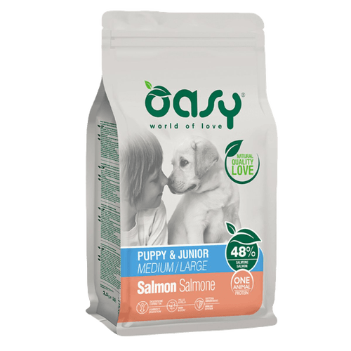 Oasy Dry Dog One Puppy Medium Large Salmone