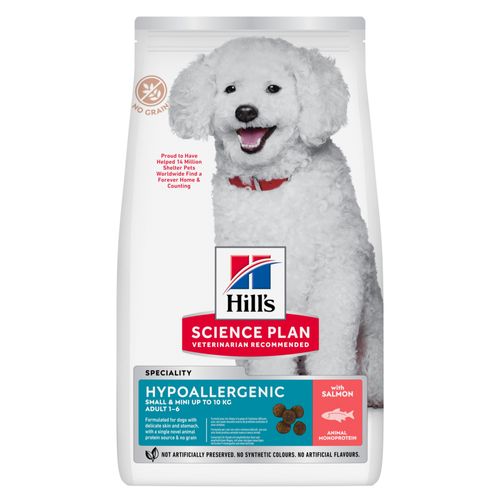 Hill's Science Plan Hypoallergenic Adult Small&Mini alimento secco per cani al Salmone